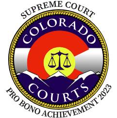 Colorado Supreme Court Pro Bono Achievement 2023 logo