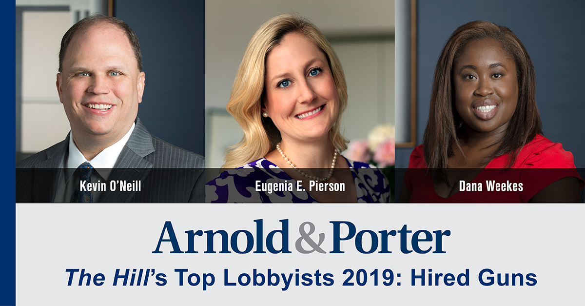 The Hill's Top Lobbyists 2019 Recognizes Arnold & Porter's Top Notch